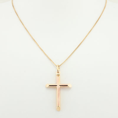 Yellow Gold Cross with Chain