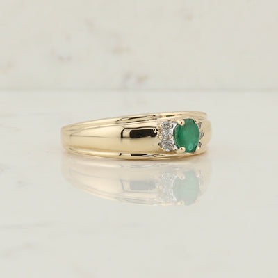 Yellow Gold Emerald Ring