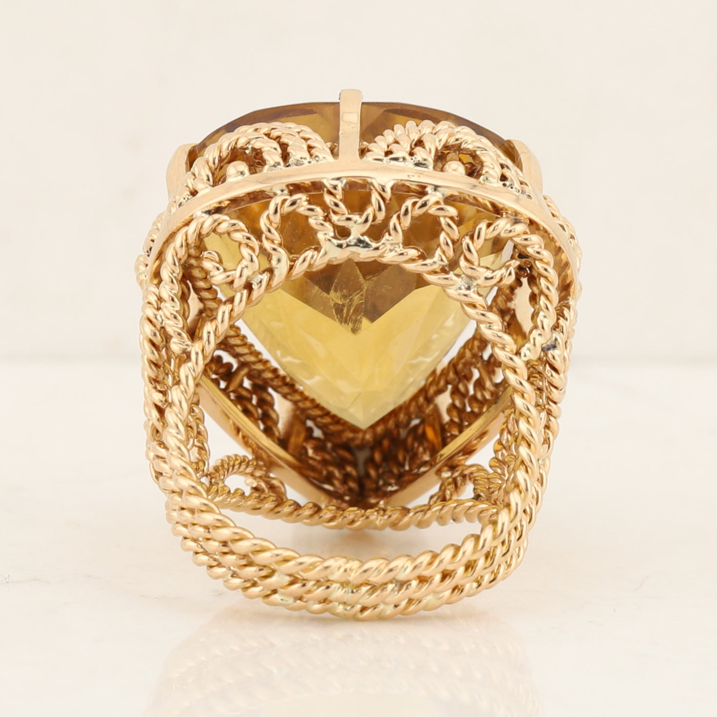 Pear Citrine Ring