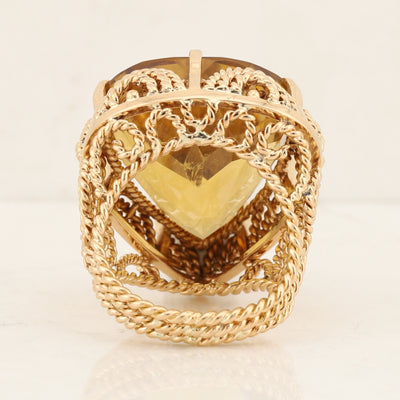 Pear Citrine Ring