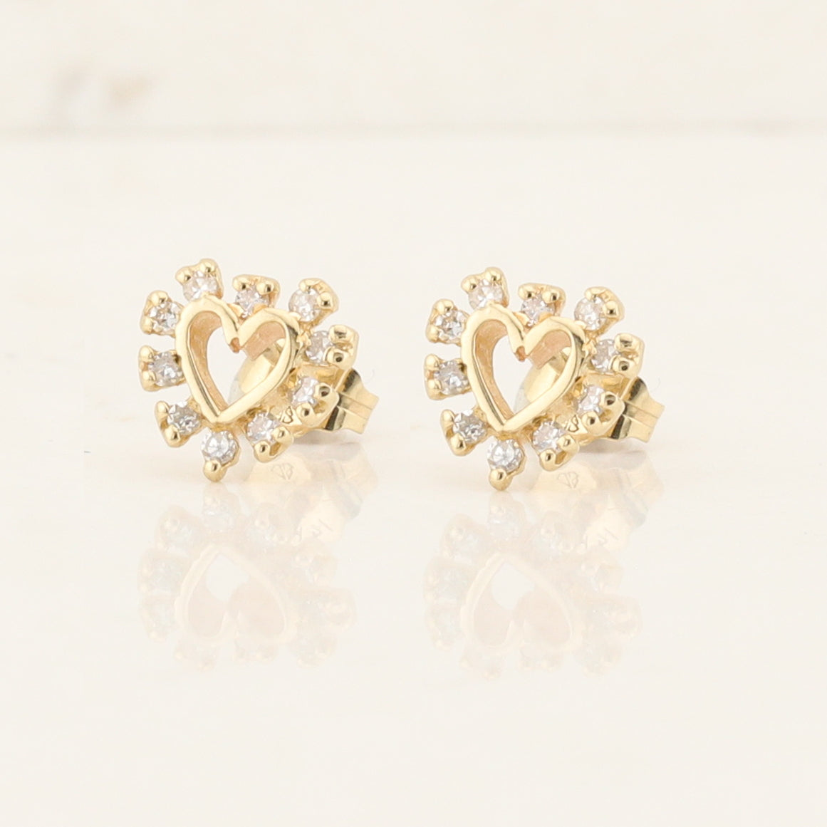 Diamond Heart Earrings
