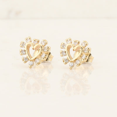 Diamond Heart Earrings
