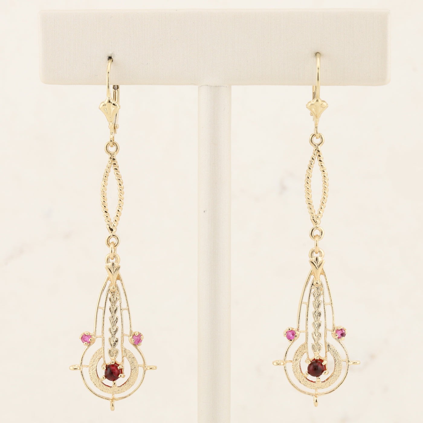 Ruby Dangle Earrings