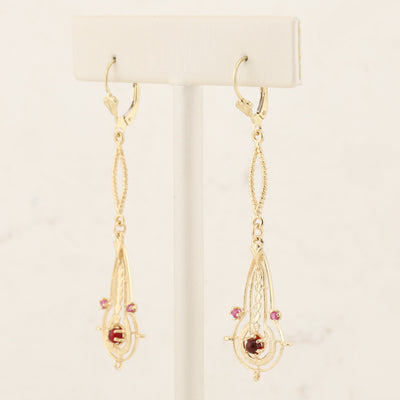 Ruby Dangle Earrings