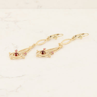 Ruby Dangle Earrings