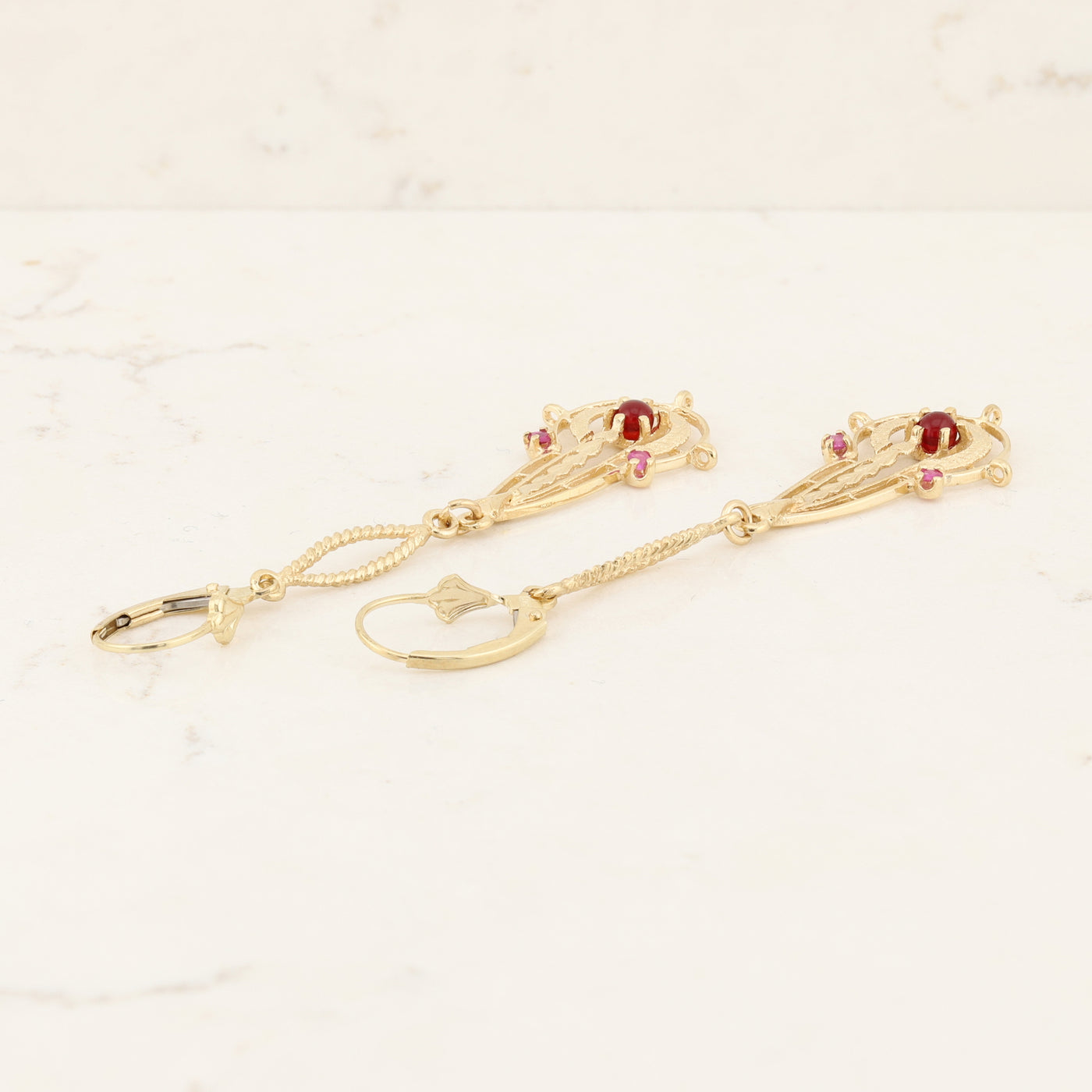 Ruby Dangle Earrings