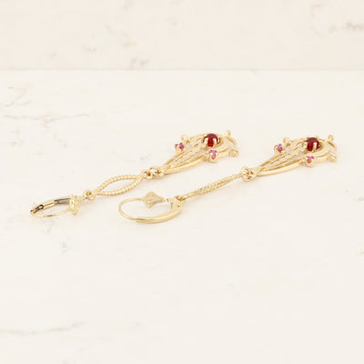 Ruby Dangle Earrings