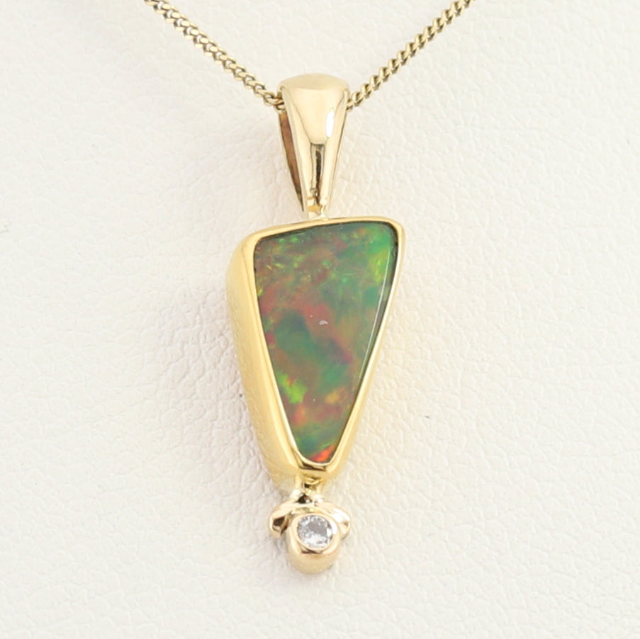 Opal & Diamond Pendant