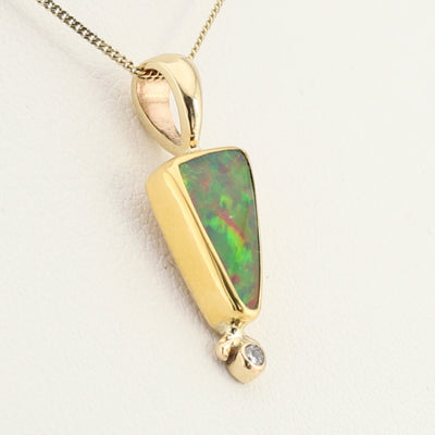Opal & Diamond Pendant