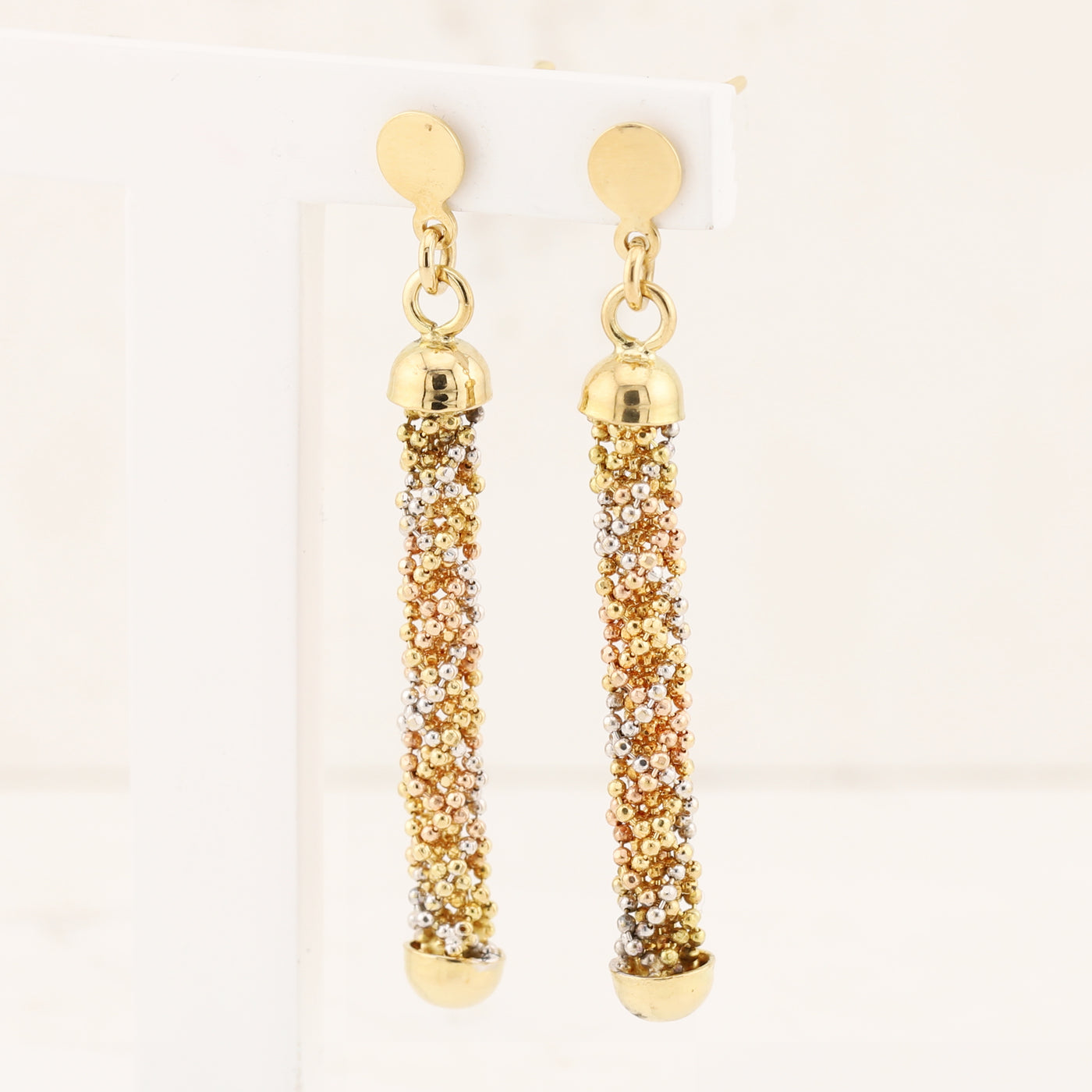 Tri Colour Woven Earrings