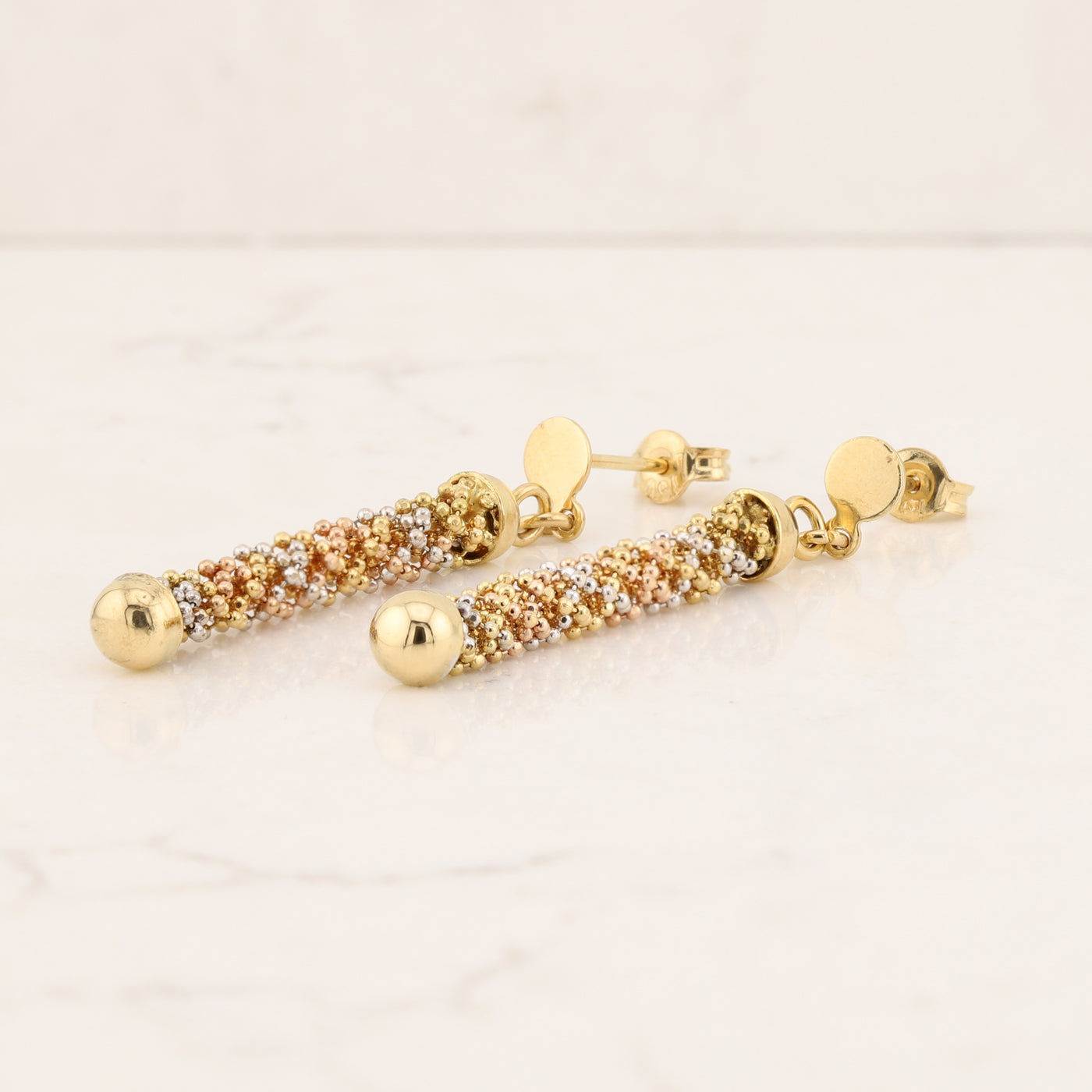 Tri Colour Woven Earrings