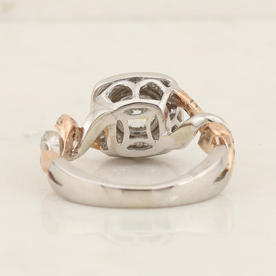 White and Rose Gold Ring