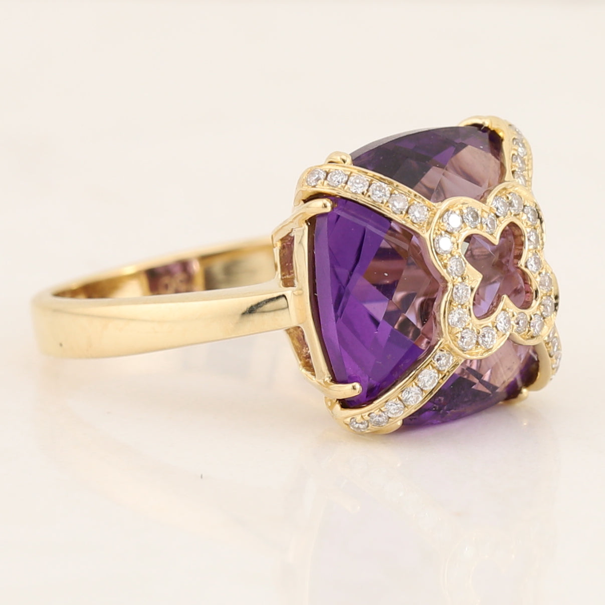 Amethyst & Diamond Ring