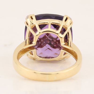 Amethyst & Diamond Ring