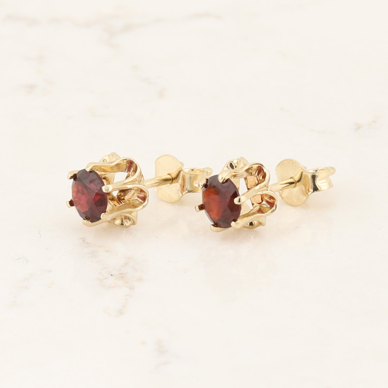 Garnet Stud Earrings