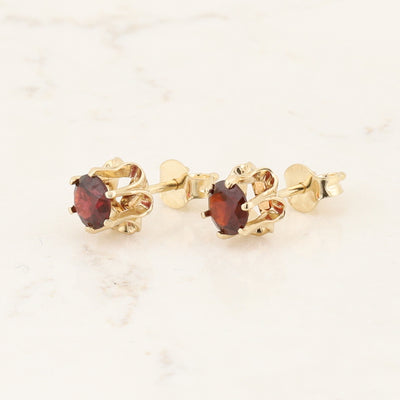 Garnet Stud Earrings