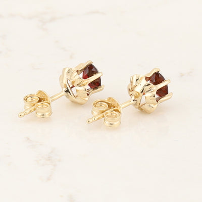 Garnet Stud Earrings