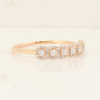 14kt Rose Gold Halo Band
