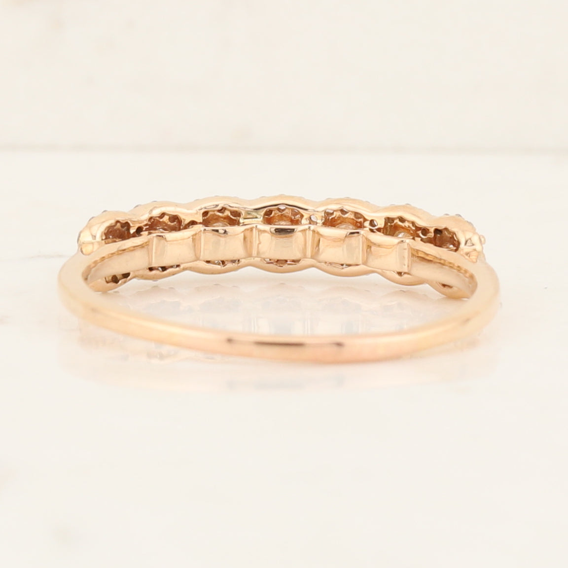 14kt Rose Gold Halo Band