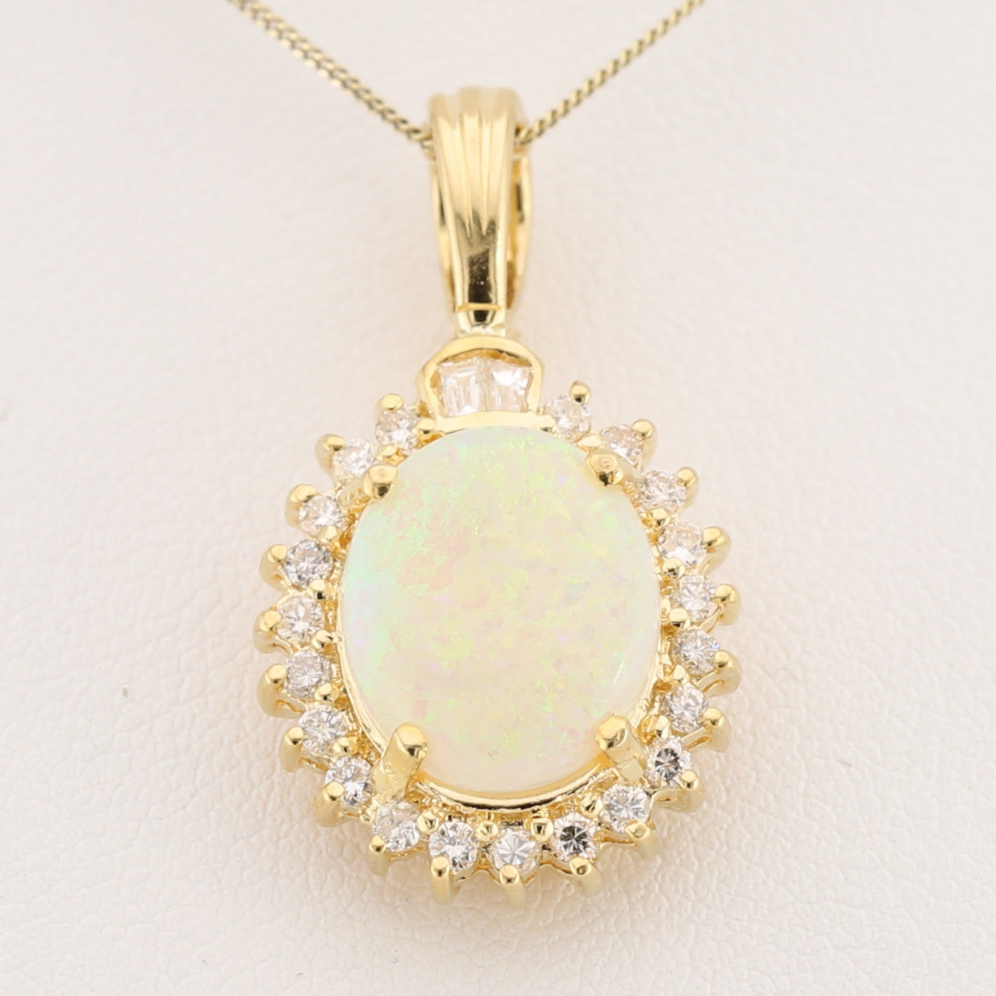 Opal & Diamond Pendant