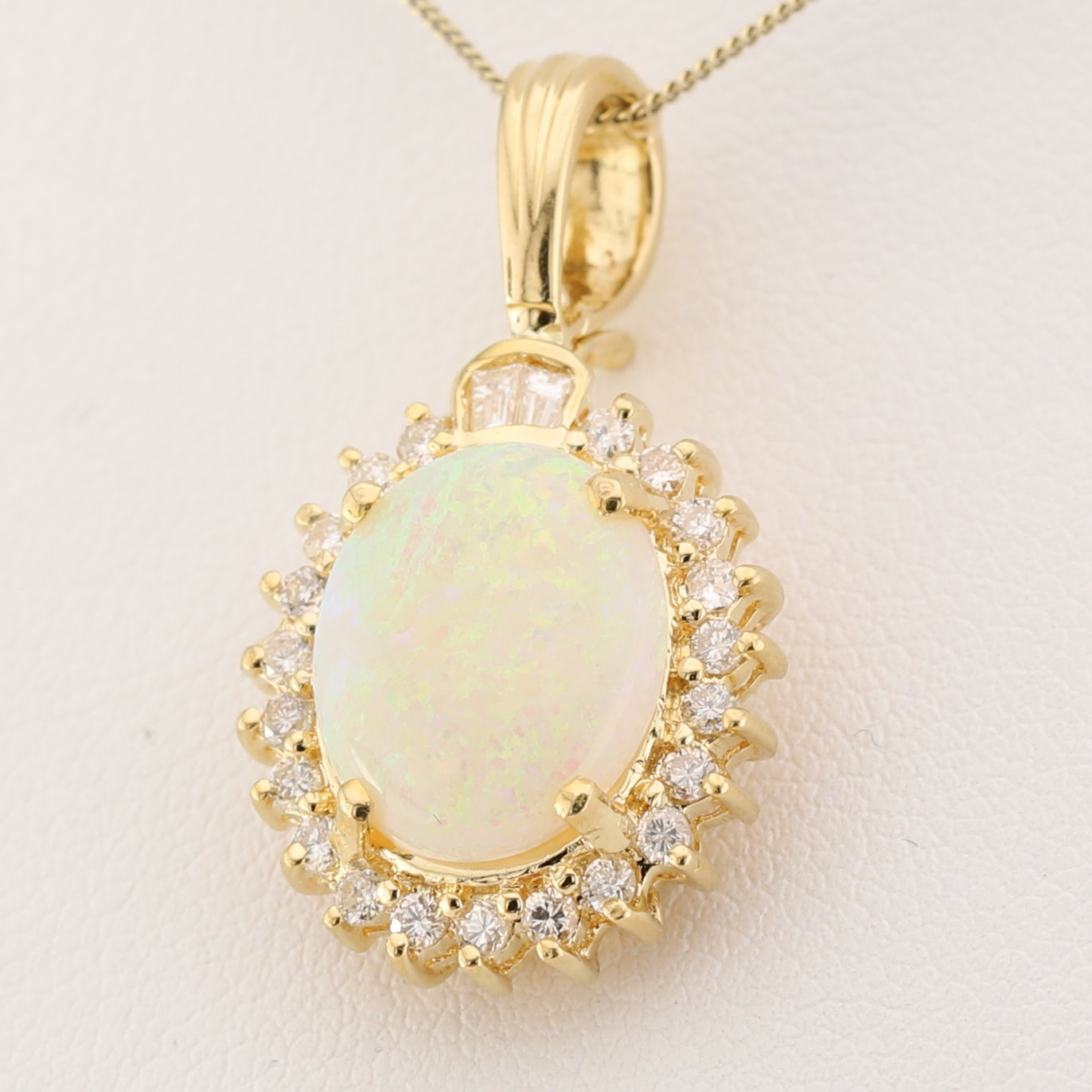 Opal & Diamond Pendant