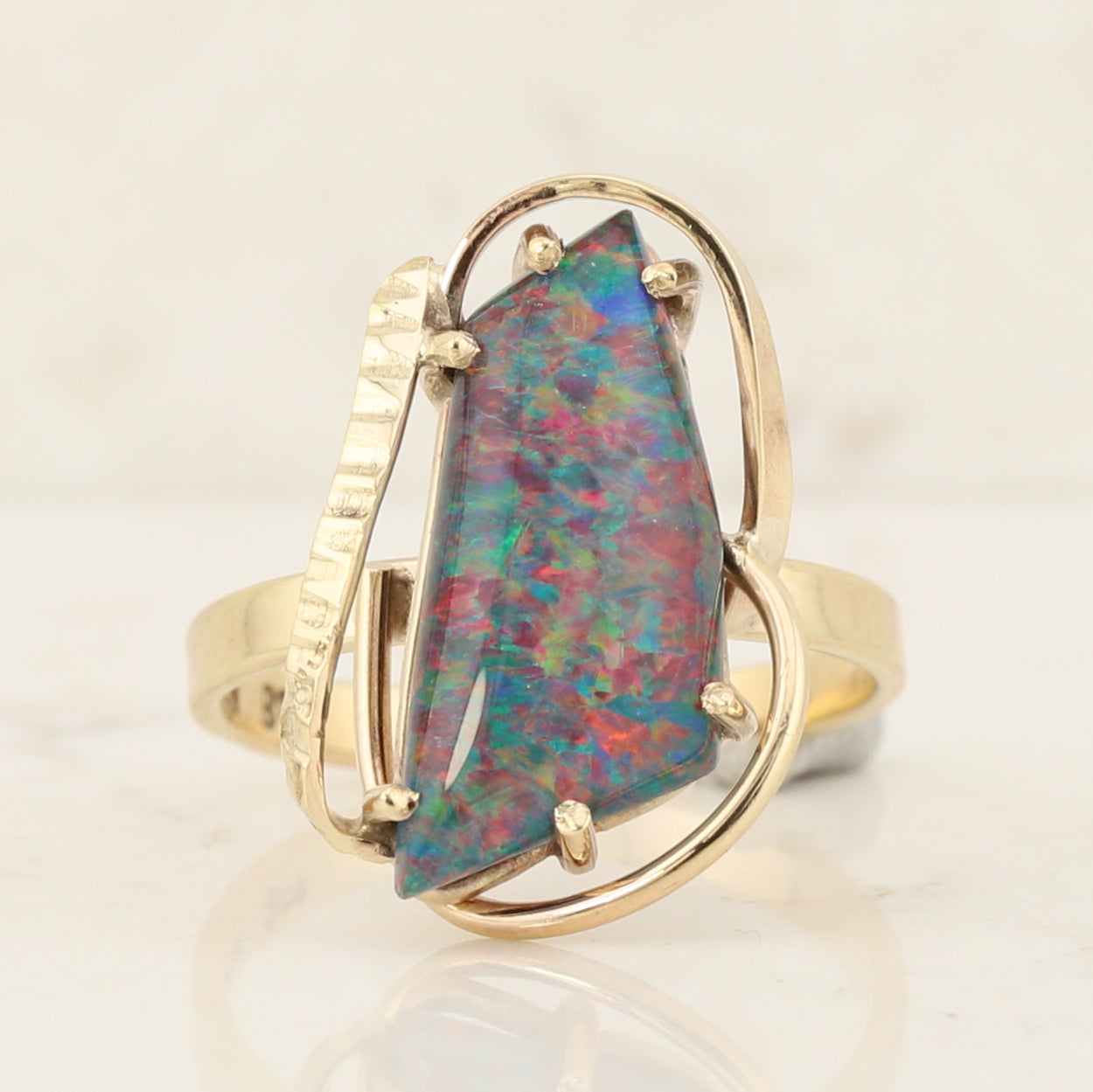 Opal Triplet Ring