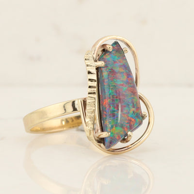 Opal Triplet Ring