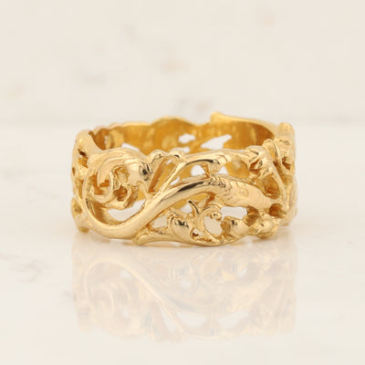 Custom Men's Dragon and Serpent Ring