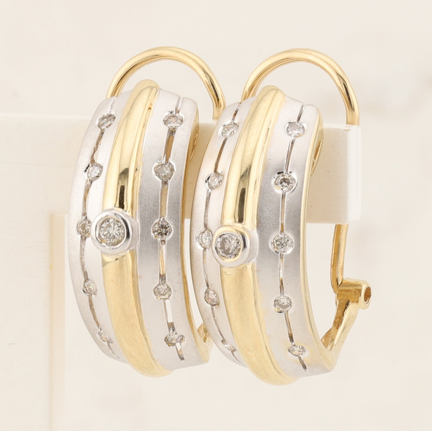 Two-tone Diamond Earrings