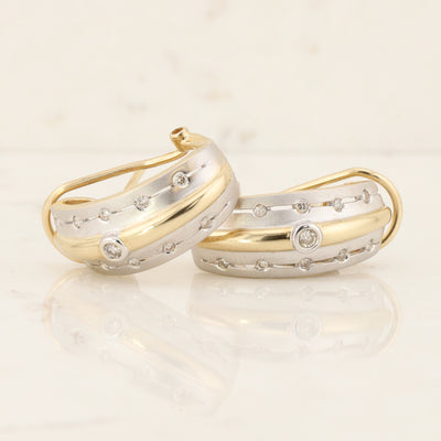 Two-tone Diamond Earrings
