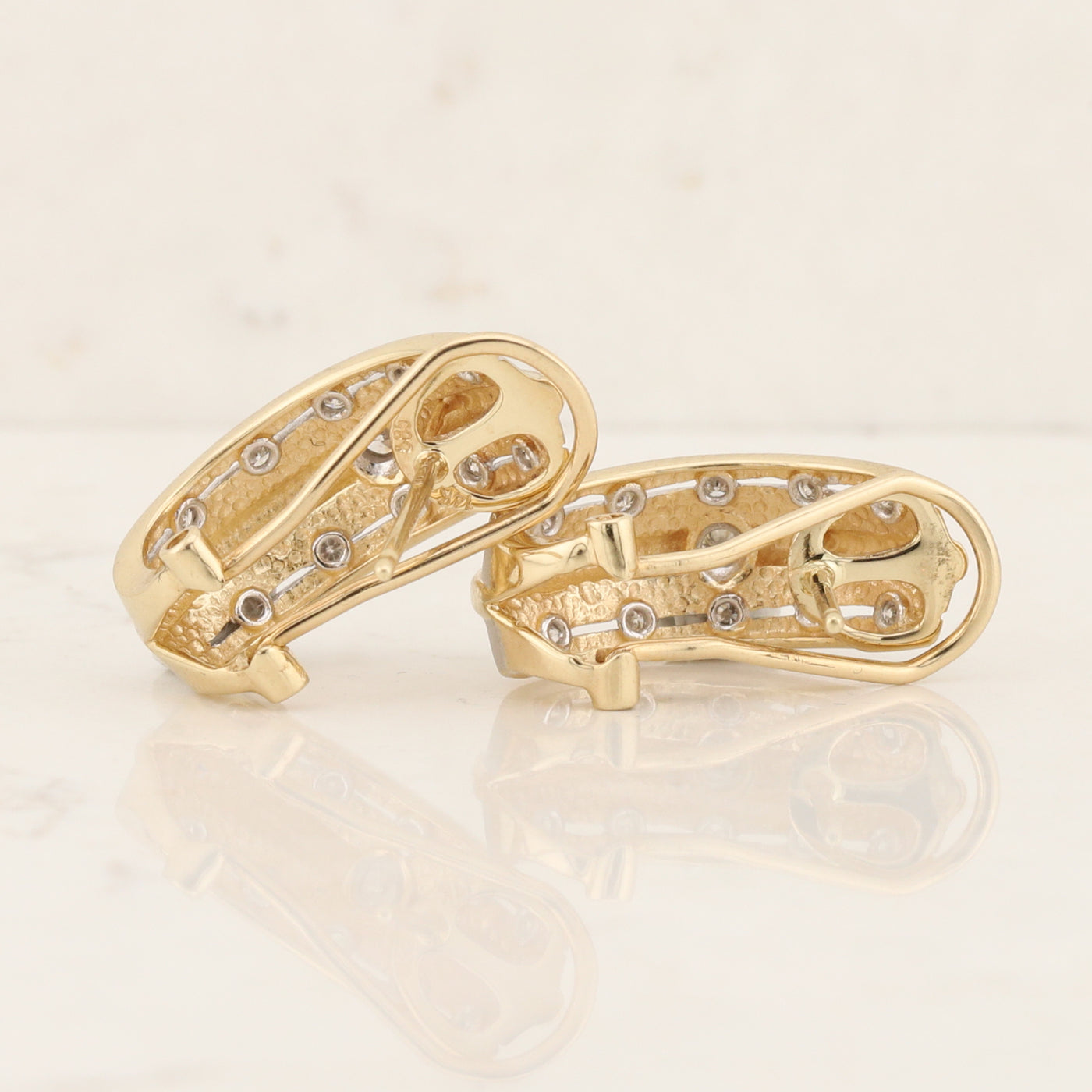 Two-tone Diamond Earrings