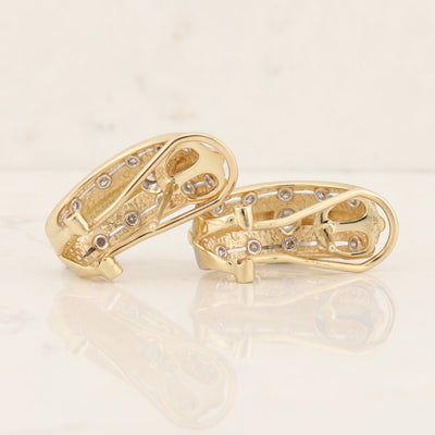Two-tone Diamond Earrings