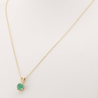 Emerald Pendant & Chain