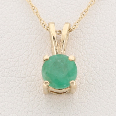 Emerald Pendant & Chain