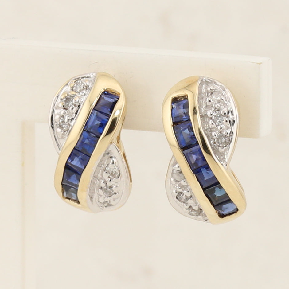 Sapphire & Diamond Earrings