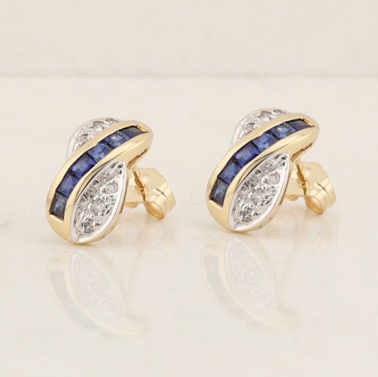 Sapphire & Diamond Earrings