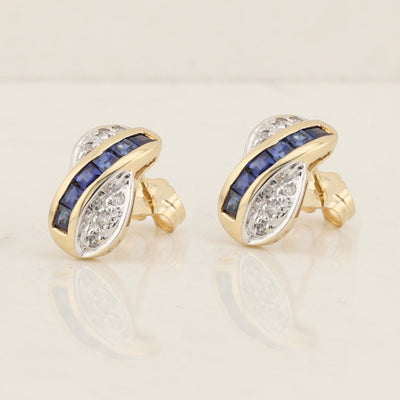 Sapphire & Diamond Earrings