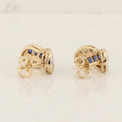 Sapphire & Diamond Earrings