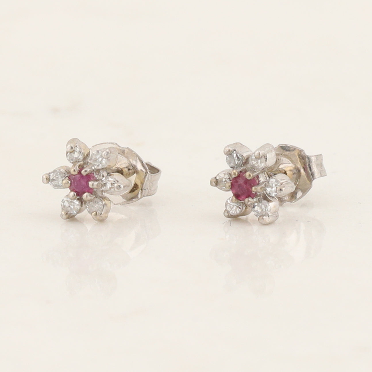 Ruby and Diamond Earrings