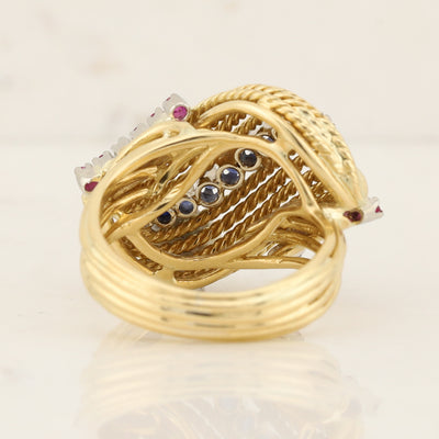 18kt Ruby and Sapphire Ring