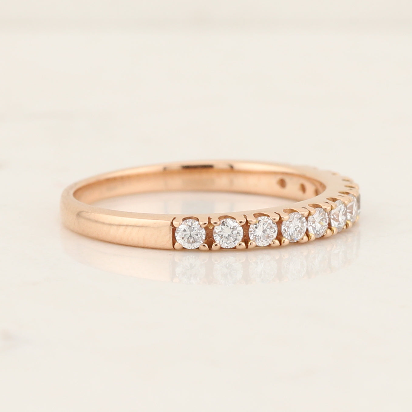 Rose Gold Lab Diamond Anniversary Band