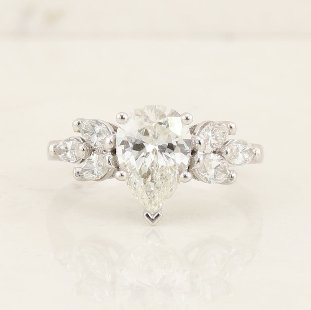Pear & Marquise Diamond Engagement Ring