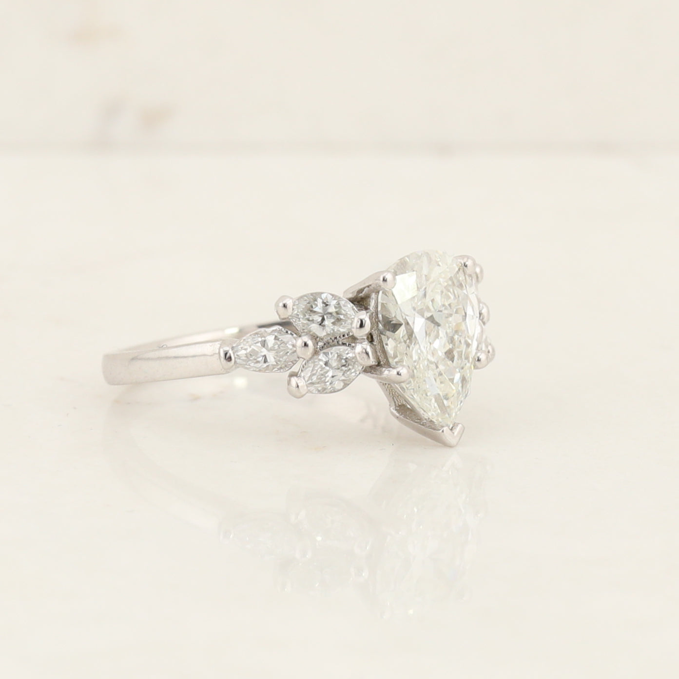 Pear & Marquise Diamond Engagement Ring