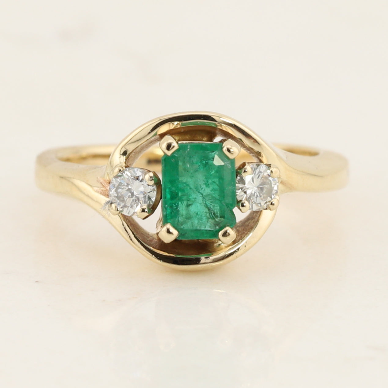 Emerald & Diamond Ring