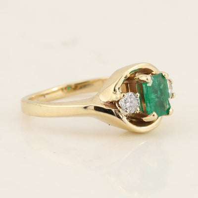 Emerald & Diamond Ring