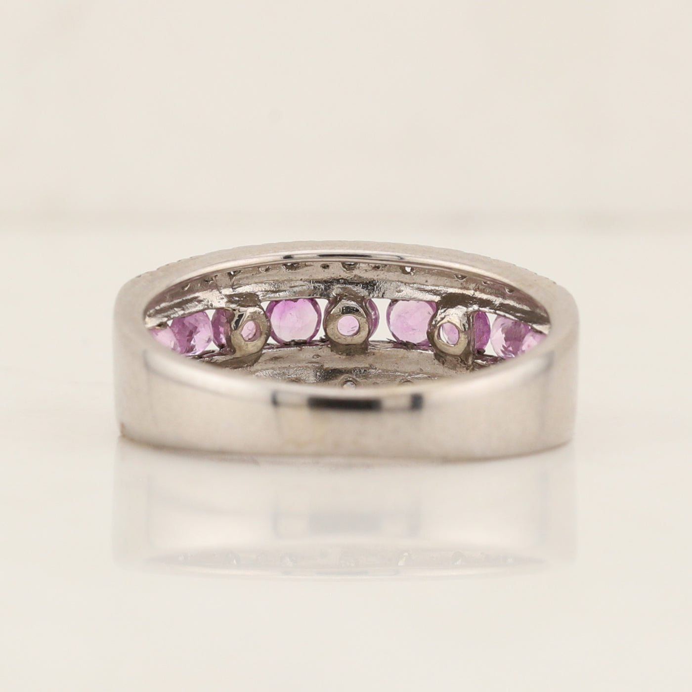 Pink Sapphire & Diamond RIng