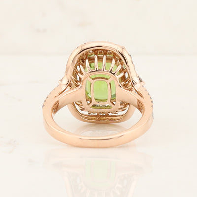 Peridot and Diamond Ring