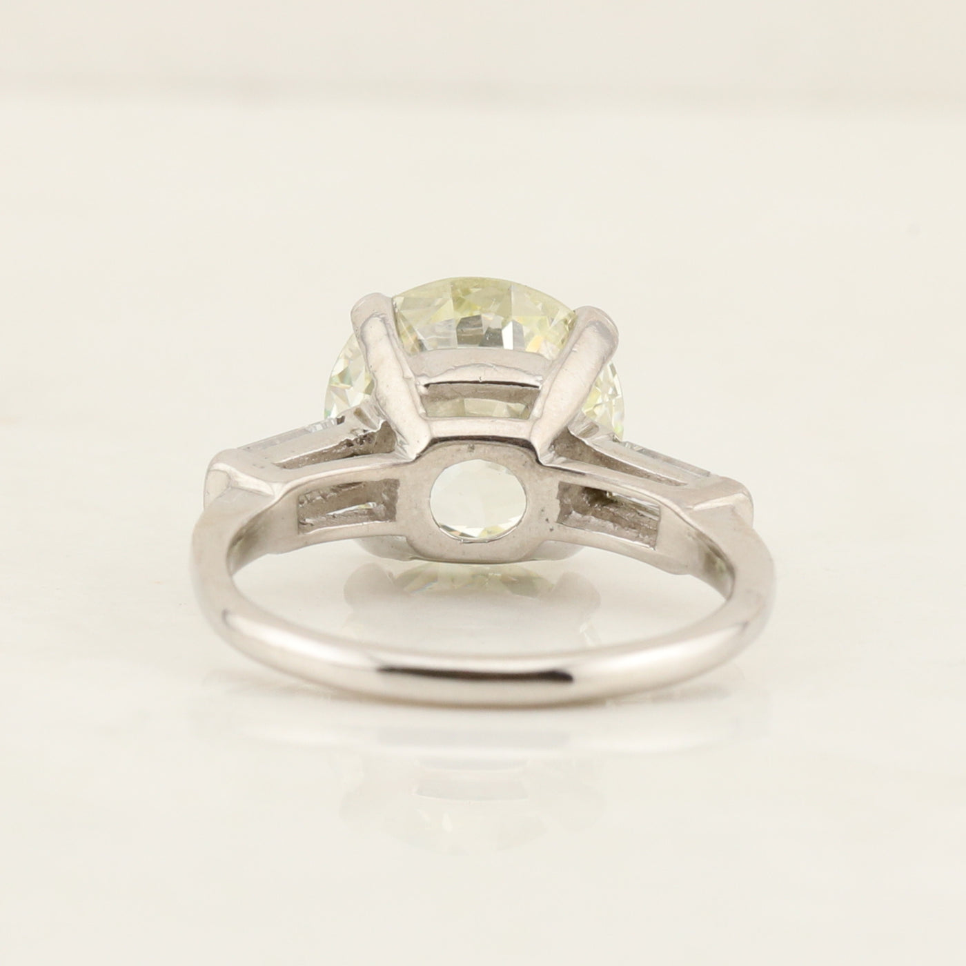 Platinum 3.39ct Transitional Cut Diamond Ring
