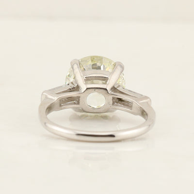 Platinum 3.39ct Transitional Cut Diamond Ring
