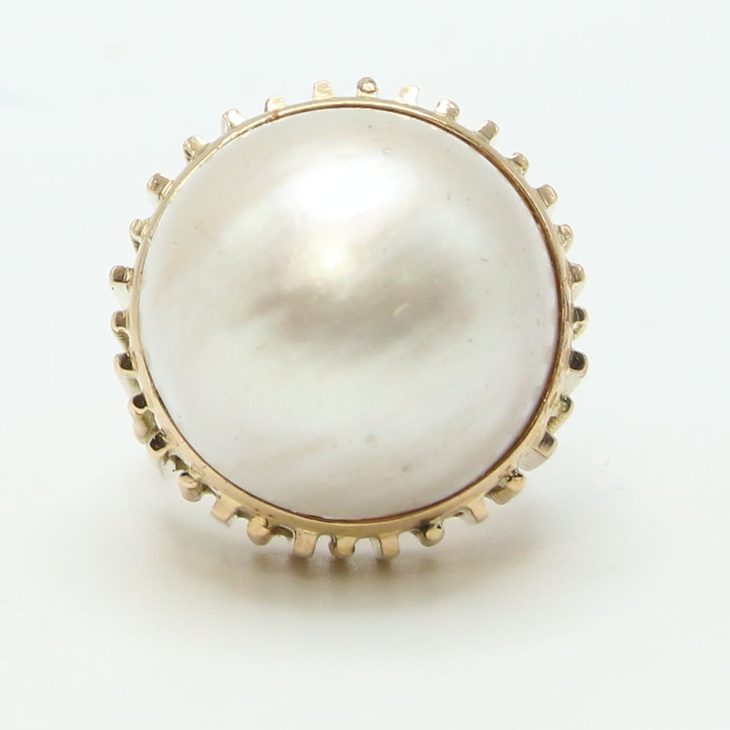 High Set Mabe Pearl RIng